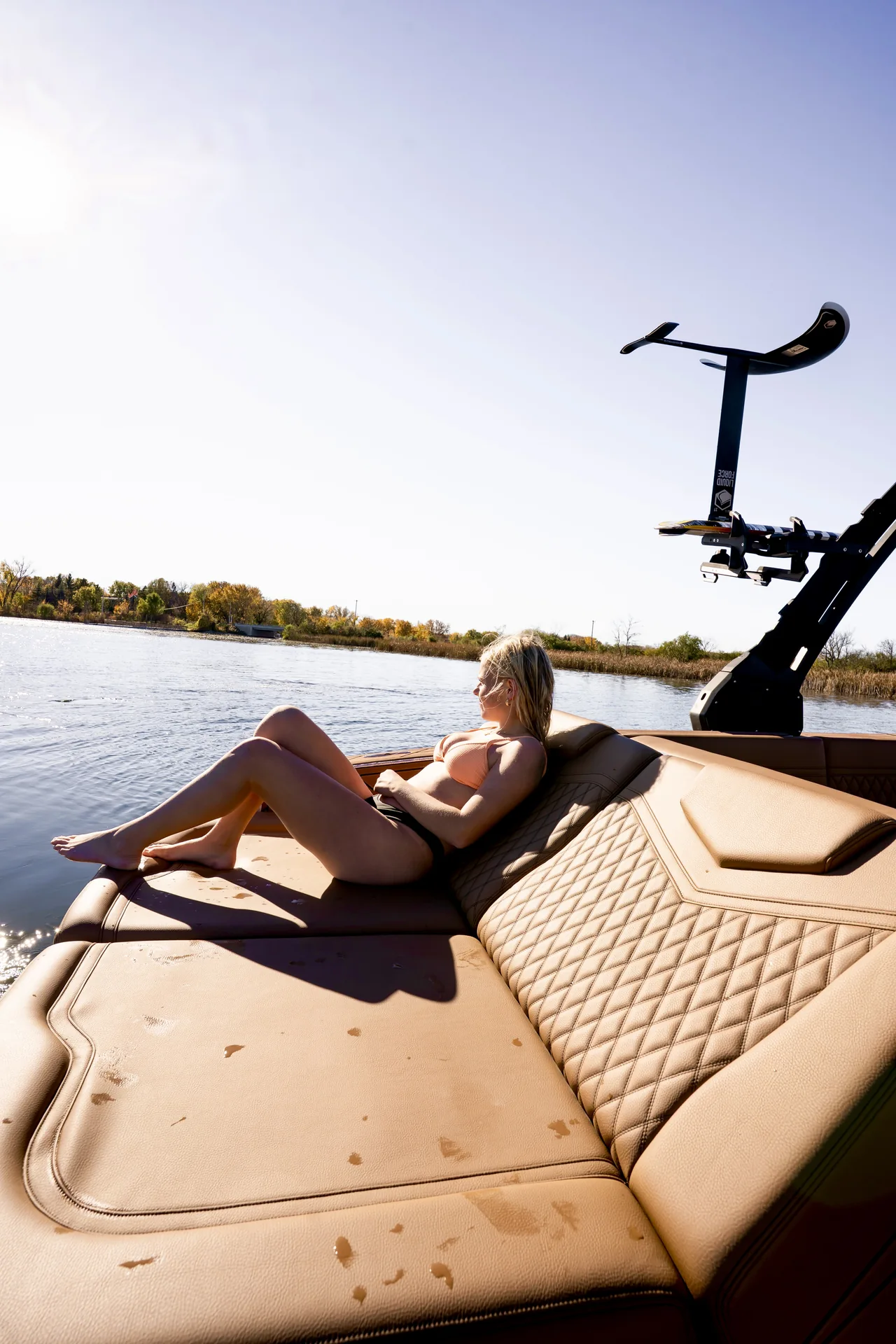 Relaxing on the Assault XR23 bow seating